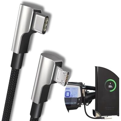 PAXO Cavo di ricarica USB da 15 cm compatibile con il computer da bici Bosch Intuvia, ricarica smartphone USB C, accessori per biciclette elettriche, MICRO USB USB C, smartphone a destra di Intuvia PAXO Cavo di ricarica USB da 15 cm compatibile con il computer da bici Bosch Intuvia, ricarica smartphone USB C, accessori per biciclette elettriche, MICRO USB USB C, smartphone a destra di Intuvia