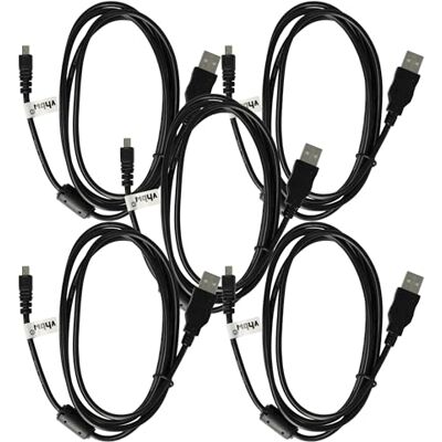 vhbw 5x Cavo USB compatibile con Panasonic Lumix DMC-FZ200, DMC-FZ28, DMC-FZ150, DMC-FZ20 fotocamera, camcorder cavo dati, 150 cm vhbw 5x Cavo USB compatibile con Panasonic Lumix DMC-FZ200, DMC-FZ28, DMC-FZ150, DMC-FZ20 fotocamera, camcorder cavo dati, 150 cm