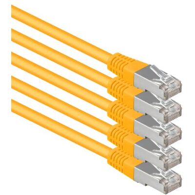 1aTTack.de 5m CAT6 Cavo di rete LAN RJ45 1000 Mbit, 5 pezzi giallo Rame, S-FTP, senza alogeni, cavo patch Ethernet Cat 6, Gigabit LAN, DSL, Internet, Wi-Fi, switch, router, modem, patch panel 1aTTack.de 5m CAT6 Cavo di rete LAN RJ45 1000 Mbit, 5 pezzi giallo Rame, S-FTP, senza alogeni, cavo patch Ethernet Cat 6, Gigabit LAN, DSL, Internet, Wi-Fi, switch, router, modem, patch panel