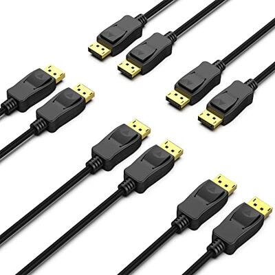 BENFEI [Certificato VESA 4K Cavo DisplayPort a DisplayPort 1,8M (4K@60Hz 2K@165Hz/144Hz/120Hz), 5 Confezioni DP 1.2 DisplayPort Cavo alta velocità per PC Laptop TV Gaming BENFEI [Certificato VESA 4K Cavo DisplayPort a DisplayPort 1,8M (4K@60Hz 2K@165Hz/144Hz/120Hz), 5 Confezioni DP 1.2 DisplayPort Cavo alta velocità per PC Laptop TV Gaming