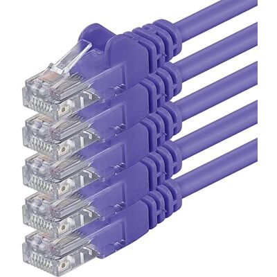1aTTack.de 85272 5x 2m Violet Cavo di rete Cat6 Cat 6 Ethernet LAN 1000 Mbit/s RJ45 1aTTack.de 85272 5x 2m Violet Cavo di rete Cat6 Cat 6 Ethernet LAN 1000 Mbit/s RJ45