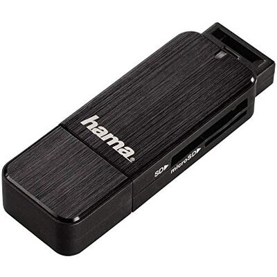 Hama Lettore USB 3.0, Corpo in Metallo, UHS-1, Micro SD, Micro SDXC, Micro SDHC, MMC, SD, SDHC, SDXC, Nero Hama Lettore USB 3.0, Corpo in Metallo, UHS-1, Micro SD, Micro SDXC, Micro SDHC, MMC, SD, SDHC, SDXC, Nero