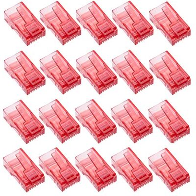 Keple RJ45 Connettore Schermato Connettore Accoppiatore Modulatore Presa Ethernet Rete Plug Crimpare in Plastica Spinotti RJ45 per Cavo LAN Cat6 Cat6e Cat5 Cat5e Cavo Rete Rosso, 20 Pezzi Keple RJ45 Connettore Schermato Connettore Accoppiatore Modulatore Presa Ethernet Rete Plug Crimpare in Plastica Spinotti RJ45 per Cavo LAN Cat6 Cat6e Cat5 Cat5e Cavo Rete Rosso, 20 Pezzi