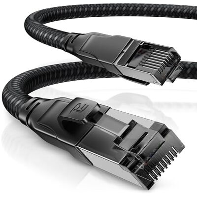 CSL-Computer CSL Cavo di rete CAT 8.1, 40 Gbits, 7,5 m, guaina in cotone, serie Black CSL-Computer CSL Cavo di rete CAT 8.1, 40 Gbits, 7,5 m, guaina in cotone, serie Black