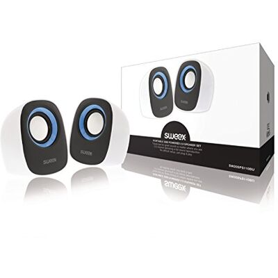 Sweex SW20SPS110BU Set di altoparlanti 2.0, colore: Blu Sweex SW20SPS110BU Set di altoparlanti 2.0, colore: Blu