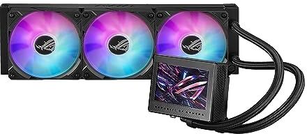 Asus ROG Ryujin III 360 ARGB Dispositivo di raffreddamento a liquido all-in-one, Cooler CPU con LCD 3,5", Pompa Asetek di 8a generazione, Ventole del radiatore ROG ARGB da 120 mm, Daisy Chain, Nero