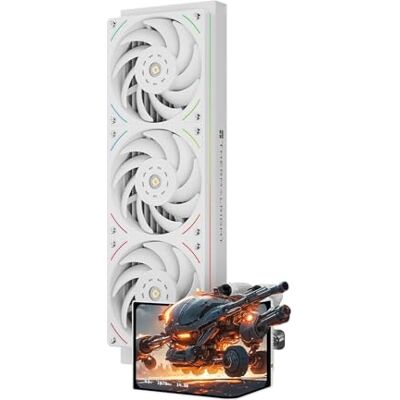 Thermalright TR Levita Vision 360 UB ARGB Raffreddatore liquido CPU 360 mm AIO, schermo curvo 2 K 60 Hz con risoluzione 2400 x 1080, per schermo 3D AM5, Intel LGA1851/1700, 6,67 pollici Thermalright TR Levita Vision 360 UB ARGB Raffreddatore liquido CPU 360 mm AIO, schermo curvo 2 K 60 Hz con risoluzione 2400 x 1080, per schermo 3D AM5, Intel LGA1851/1700, 6,67 pollici