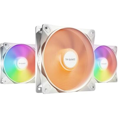 be quiet! Light Wings LX 120mm PWM White Triple Pack, 3 ventole incluse, mozzo illuminato, pale satinate, tanti colori e modalità, pale ottimizzate per elevata pressione statica, collegamento cascata be quiet! Light Wings LX 120mm PWM White Triple Pack, 3 ventole incluse, mozzo illuminato, pale satinate, tanti colori e modalità, pale ottimizzate per elevata pressione statica, collegamento cascata