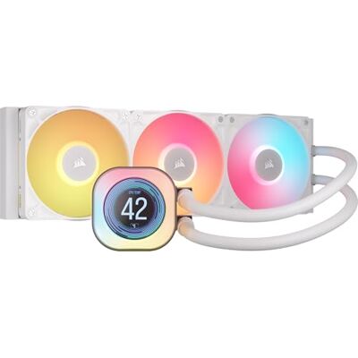 Corsair iCUE LINK TITAN 360 RX LCD Raffreddatore CPU a Liquido – Motore di Raffreddamento FlowDrive – Intel LGA 1851/1700, AMD AM5/AM4 – 3x RX120 Ventole RGB – iCUE LINK System Hub Incluso – Bianco Corsair iCUE LINK TITAN 360 RX LCD Raffreddatore CPU a Liquido – Motore di Raffreddamento FlowDrive – Intel LGA 1851/1700, AMD AM5/AM4 – 3x RX120 Ventole RGB – iCUE LINK System Hub Incluso – Bianco