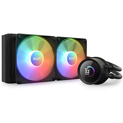 NZXT Kraken 240 RGB RL-KR240-B1-240mm AIO CPU Liquid Cooler Customizable 1.54" Square LCD Display for Images, Performance Metrics and More 2 x F120 RGB Core Fans Black NZXT Kraken 240 RGB RL-KR240-B1-240mm AIO CPU Liquid Cooler Customizable 1.54" Square LCD Display for Images, Performance Metrics and More 2 x F120 RGB Core Fans Black