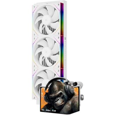 Thermalright TR- Levita Vision 360 ARGB White Raffreddatore liquido per CPU, schermo curvo 3D da 6,67" con risoluzione 2400 x 1080 Magnetico, formato immagine 5,5:4,5 per AM5, LGA1851/1700 Thermalright TR- Levita Vision 360 ARGB White Raffreddatore liquido per CPU, schermo curvo 3D da 6,67" con risoluzione 2400 x 1080 Magnetico, formato immagine 5,5:4,5 per AM5, LGA1851/1700