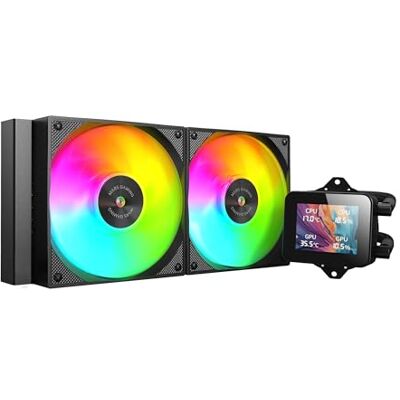 Mars Gaming ML-VISION240, Raffreddamento a Liquido AIO, TDP 500W, 2x Ventole ARGB con Nucleo in Rame e Alluminio FDB, Schermo LCD IPS 4:3 Rotazione a 360° e Software, Multisocket Universale, Nero Mars Gaming ML-VISION240, Raffreddamento a Liquido AIO, TDP 500W, 2x Ventole ARGB con Nucleo in Rame e Alluminio FDB, Schermo LCD IPS 4:3 Rotazione a 360° e Software, Multisocket Universale, Nero