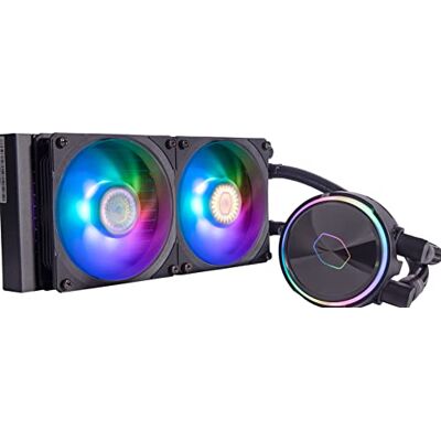 Cooler Master MasterLiquid PL240 Flux Sistema di Raffreddamento a Liquido AIO per CPU, 2 Ventole 120 mm, Radiatore 240 mm, Controller RGB Indirizzabile Gen2 Supporta AMD e Intel Cooler Master MasterLiquid PL240 Flux Sistema di Raffreddamento a Liquido AIO per CPU, 2 Ventole 120 mm, Radiatore 240 mm, Controller RGB Indirizzabile Gen2 Supporta AMD e Intel