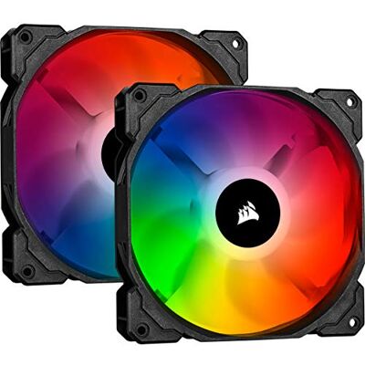 Corsair iCUE SP140 RGB PRO, Ventola Silenziosa da 140mm con LED RGB, e Flusso d’Aria Elevato, Confezione Doppia, Nero Corsair iCUE SP140 RGB PRO, Ventola Silenziosa da 140mm con LED RGB, e Flusso d’Aria Elevato, Confezione Doppia, Nero