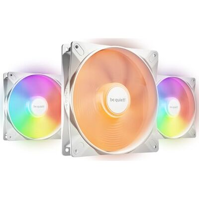 be quiet! Light Wings LX 140mm White PWM High-Speed Ventole Triple Pack Numerosi colori ed effetti, 16 LED ARGB, 9 pale ottimizzate, cavo ARGB con possibilità di collegamento in serie be quiet! Light Wings LX 140mm White PWM High-Speed Ventole Triple Pack Numerosi colori ed effetti, 16 LED ARGB, 9 pale ottimizzate, cavo ARGB con possibilità di collegamento in serie