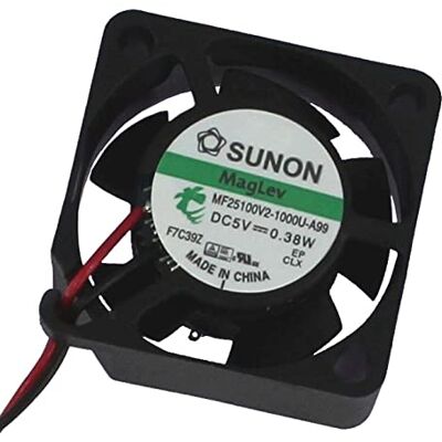 SUNON Ventola 5V DC 0,33W 25x25x10mm 5,1m³/h 9800U/Min 5,1m³/h MF25100V21000UA99 SUNON Ventola 5V DC 0,33W 25x25x10mm 5,1m³/h 9800U/Min 5,1m³/h MF25100V21000UA99