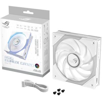 Asus ROG EURUX GR120 FAN ARGB WHT, Ventola da 120mm Bianca, 1 Pezzo Spessore Telaio 30 mm, Connettori Daisy-Chain per Collegare più Ventole, 36 LED ARGB, 33 dB di Rumore Massimo Asus ROG EURUX GR120 FAN ARGB WHT, Ventola da 120mm Bianca, 1 Pezzo Spessore Telaio 30 mm, Connettori Daisy-Chain per Collegare più Ventole, 36 LED ARGB, 33 dB di Rumore Massimo