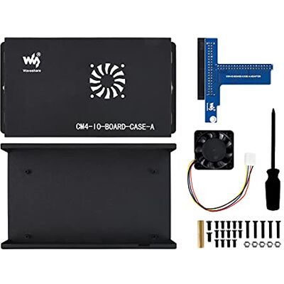 Waveshare Scatola in metallo (A) progettata per Raspberry Pi Compute Module 4 IO Board viene fornita con ventola di raffreddamento Mini telaio del computer robusto e antipolvere bello aspetto Waveshare Scatola in metallo (A) progettata per Raspberry Pi Compute Module 4 IO Board viene fornita con ventola di raffreddamento Mini telaio del computer robusto e antipolvere bello aspetto