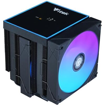 Itek Dissipatore ad aria ICY-6HATP Socket universale 250W TDP 6 Heatpipe- 2x12cm ARGB Fan Digital Display Itek Dissipatore ad aria ICY-6HATP Socket universale 250W TDP 6 Heatpipe- 2x12cm ARGB Fan Digital Display