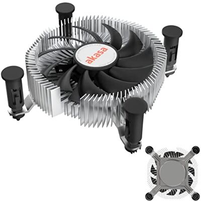Akasa Raffreddatore Intel® LGA1700 Mini-ITX in Alluminio Progettato per processori Core™ i9 Fino a 35 W TDP Raffreddatore CPU a Basso Profilo da 26,9 mm Dissipatore con Anima in Alluminio Akasa Raffreddatore Intel® LGA1700 Mini-ITX in Alluminio Progettato per processori Core™ i9 Fino a 35 W TDP Raffreddatore CPU a Basso Profilo da 26,9 mm Dissipatore con Anima in Alluminio