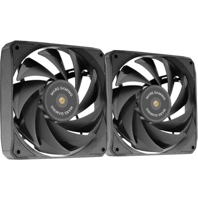 Mars Gaming MARSGAMING MF-NCLX2, Kit 2x Ventole Ultrasilenziose 120mm, Design Pale Ibride, Ventole 2in1 con Cuscinetto FDB in Rame Iperbilanciato, Sistema di Connessione PWM, Pads Antivibrazione, Nero Mars Gaming MARSGAMING MF-NCLX2, Kit 2x Ventole Ultrasilenziose 120mm, Design Pale Ibride, Ventole 2in1 con Cuscinetto FDB in Rame Iperbilanciato, Sistema di Connessione PWM, Pads Antivibrazione, Nero