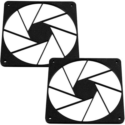 Aerzetix Set di 2 Griglie per Ventilatore 120x120 mm in plastica ABS Protezione Ventilazione PC, stampanti, proiettori multimediali Colore Nero Aerzetix Set di 2 Griglie per Ventilatore 120x120 mm in plastica ABS Protezione Ventilazione PC, stampanti, proiettori multimediali Colore Nero