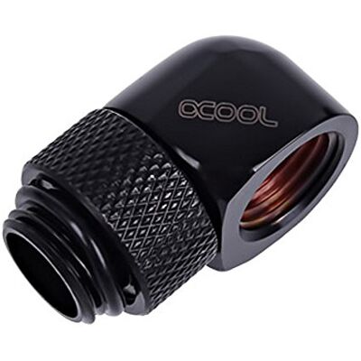 Alphacool 17217 HF L-Connector G1/4 Outer Thread rotatable to G1/4 Inner Thread Deep Black WaterCooling Raccordi Alphacool 17217 HF L-Connector G1/4 Outer Thread rotatable to G1/4 Inner Thread Deep Black WaterCooling Raccordi