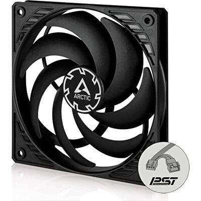 Arctic P12 Slim PWM PST 120 mm Ventola, PWM Sharing Technology, Pressione Statica, Connessione PST, Velocità 200-2100 RPM Nero Arctic P12 Slim PWM PST 120 mm Ventola, PWM Sharing Technology, Pressione Statica, Connessione PST, Velocità 200-2100 RPM Nero