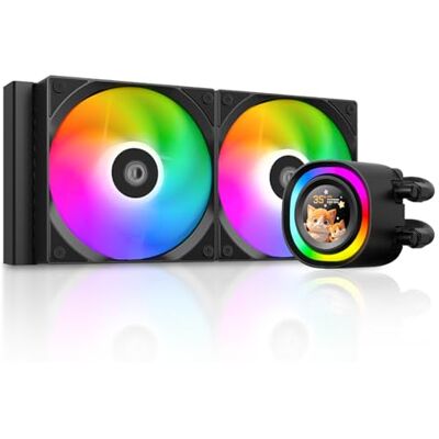 ID-COOLING Premium Raffreddatore a liquido AIO per CPU da 240mm con display LCD a colori da 1,48", 300W TDP, supporto Intel LGA1851/1700 e AMD AM5/AM4 ID-COOLING Premium Raffreddatore a liquido AIO per CPU da 240mm con display LCD a colori da 1,48", 300W TDP, supporto Intel LGA1851/1700 e AMD AM5/AM4