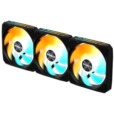 Gigabyte GBT EZFAN1203 Ventola di raffreddamento da 120 mm, flusso d'aria elevato e funzionamento silenzioso, cuscinetto a manicotto resistente, ventola universale per PC da 120 mm, finitura nera Gigabyte GBT EZFAN1203 Ventola di raffreddamento da 120 mm, flusso d'aria elevato e funzionamento silenzioso, cuscinetto a manicotto resistente, ventola universale per PC da 120 mm, finitura nera
