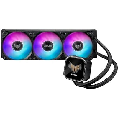 Asus TUF Gaming LC III 360 ARGB LCD, Dissipatore a Liquido All-in-One con Potente Tripla Ventola TUF Gaming MF-12 Preinstallata, Tubi da 400 mm Rinforzati, LCD da 2,8", Software InfoHub, Nero Asus TUF Gaming LC III 360 ARGB LCD, Dissipatore a Liquido All-in-One con Potente Tripla Ventola TUF Gaming MF-12 Preinstallata, Tubi da 400 mm Rinforzati, LCD da 2,8", Software InfoHub, Nero