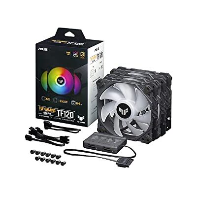 Asus TUF GAMING TF120 ARGB 3IN1, Ventole da 120mm per Case, Nere, 3 Pezzi Asus TUF GAMING TF120 ARGB 3IN1, Ventole da 120mm per Case, Nere, 3 Pezzi
