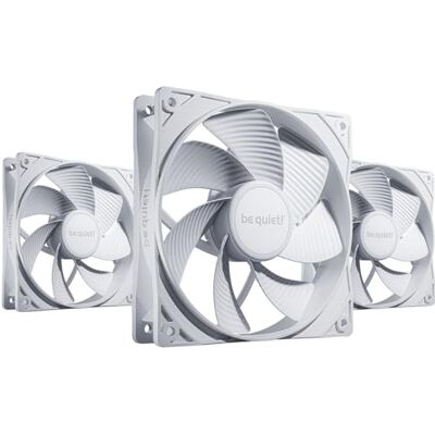 be quiet! Pure Wings 3 120 mm PWM Reverse White Triple Pack, 3 ventole incluse, pale invertite, ampio range di velocità, elevata pressione statica, rumorosità ridotta, cuscinetti rifle bearing be quiet! Pure Wings 3 120 mm PWM Reverse White Triple Pack, 3 ventole incluse, pale invertite, ampio range di velocità, elevata pressione statica, rumorosità ridotta, cuscinetti rifle bearing