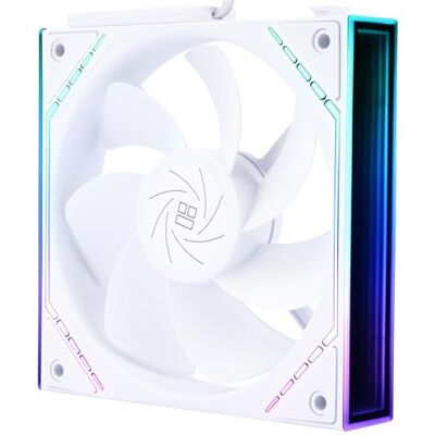 Thermalright TL-M12QRW Ventola per CPU da 120 mm, connettore PWM, raffreddamento silenzioso per computer con cuscinetto S-FDB, ventola per PC con effetto luce a specchio ARGB, silenziosa, bianco Thermalright TL-M12QRW Ventola per CPU da 120 mm, connettore PWM, raffreddamento silenzioso per computer con cuscinetto S-FDB, ventola per PC con effetto luce a specchio ARGB, silenziosa, bianco