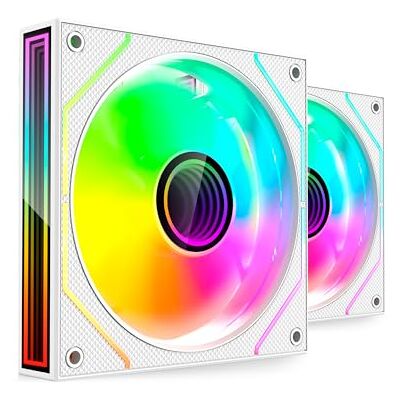 Mars Gaming MF-3DPROX2, Kit 2x Ventole PWM 120mm, Illuminazione ARGB Triplo Infinity Mirror 360°, Sistema di Controllo PWM, Cuscinetti FDB, Ventole PC con Compatibilità Totale ARGB, Bianco Mars Gaming MF-3DPROX2, Kit 2x Ventole PWM 120mm, Illuminazione ARGB Triplo Infinity Mirror 360°, Sistema di Controllo PWM, Cuscinetti FDB, Ventole PC con Compatibilità Totale ARGB, Bianco