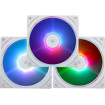 Thermalright TL-S12W-S X3 Ventola di raffreddamento per CPU PWM, apertura sottile, 4 pin, connettore PWM, computer con effetti di luce ARGB, velocità 1500 RPM (120 mm) Thermalright TL-S12W-S X3 Ventola di raffreddamento per CPU PWM, apertura sottile, 4 pin, connettore PWM, computer con effetti di luce ARGB, velocità 1500 RPM (120 mm)