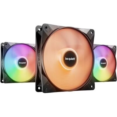 be quiet! Light Wings LX 120mm PWM Triple Pack, 3 ventole incluse, mozzo illuminato, pale satinate, tanti colori e modalità, pale ottimizzate per elevata pressione statica, collegamento a cascata be quiet! Light Wings LX 120mm PWM Triple Pack, 3 ventole incluse, mozzo illuminato, pale satinate, tanti colori e modalità, pale ottimizzate per elevata pressione statica, collegamento a cascata