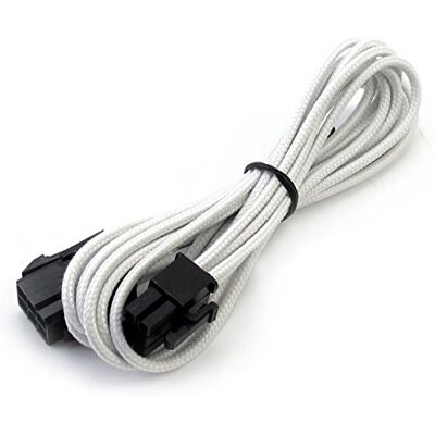 XSPC Prolunga 6 Pin PCI-E 45cm Sleeved Bianco XSPC Prolunga 6 Pin PCI-E 45cm Sleeved Bianco
