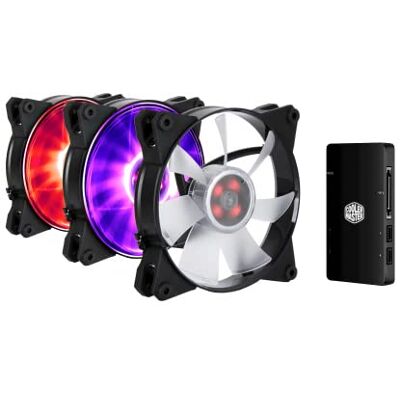 Cooler Master MasterFan Pro 120 Air Flow RGB, ventola 140mm LED, 500~800 RPM, kit 3in1 con controller RGB… Cooler Master MasterFan Pro 120 Air Flow RGB, ventola 140mm LED, 500~800 RPM, kit 3in1 con controller RGB…