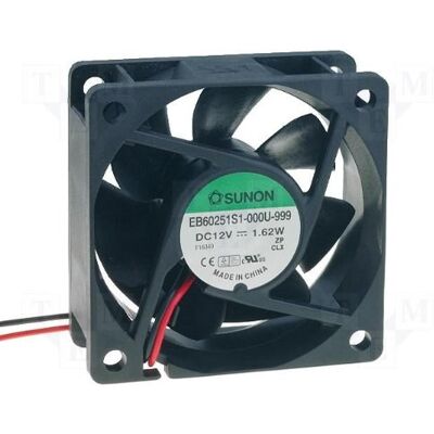SUNON Ventilatore 60 X 60 X 25 mm EB60251S1 – 999 DC 12 V 4500 U/min Cuscinetto 2 trefoli SUNON Ventilatore 60 X 60 X 25 mm EB60251S1 – 999 DC 12 V 4500 U/min Cuscinetto 2 trefoli
