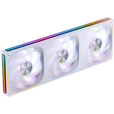 Jonsbo ZA-420W PWM ARGB Ventilatore 420mm Bianco 3x 140mm in telaio unificato per radiatore, 125,39 m³/h, 32,2 dB(A), 5V 3-Pin Jonsbo ZA-420W PWM ARGB Ventilatore 420mm Bianco 3x 140mm in telaio unificato per radiatore, 125,39 m³/h, 32,2 dB(A), 5V 3-Pin