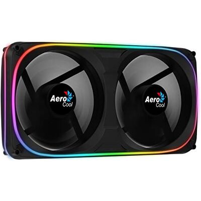 Aerocool ASTRO, 2 ventole per PC 12 cm, RGB Dual, Nero Aerocool ASTRO, 2 ventole per PC 12 cm, RGB Dual, Nero