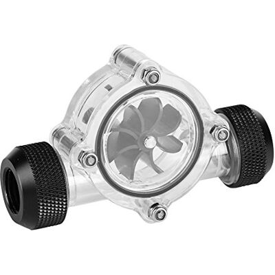 VBESTLIFE Misuratore di portata con collegamento filettato femmina-femmina G1/4" per raffreddamento ad acqua del PC 8 giranti (nero) VBESTLIFE Misuratore di portata con collegamento filettato femmina-femmina G1/4" per raffreddamento ad acqua del PC 8 giranti (nero)