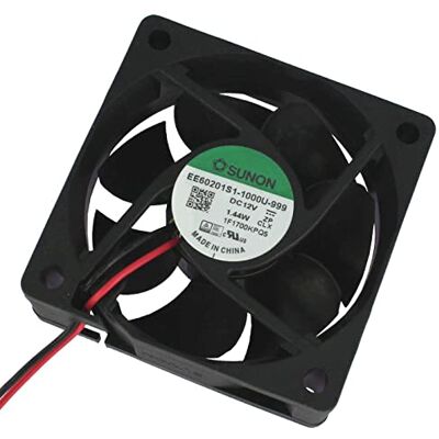 SUNON Ventilatore 12 V DC 1,44 W 60 x 60 x 20 mm 38,3 m³/h 4700 U/min 38,3 m³/h EE60201S11000U99 SUNON Ventilatore 12 V DC 1,44 W 60 x 60 x 20 mm 38,3 m³/h 4700 U/min 38,3 m³/h EE60201S11000U99