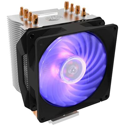 Cooler Master Hyper H410R RGB Dissipatore CPU -Sistema Basso Profilo, Tecnologia Contatto Diretto, 4 Tubi Calore in Rame, Dissipatore Compatto in Alluminio, Ventola PWM RGB da 92mm-AMD e Intel Compat. Cooler Master Hyper H410R RGB Dissipatore CPU -Sistema Basso Profilo, Tecnologia Contatto Diretto, 4 Tubi Calore in Rame, Dissipatore Compatto in Alluminio, Ventola PWM RGB da 92mm-AMD e Intel Compat.