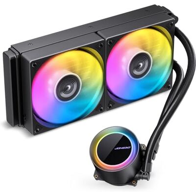 Jonsbo TG-240 AiO raffreddamento a liquido – nero Raffreddatore CPU a liquido da 240 mm con ARGB, radiatore in alluminio e 2 ventole PWM da 120 mm Jonsbo TG-240 AiO raffreddamento a liquido – nero Raffreddatore CPU a liquido da 240 mm con ARGB, radiatore in alluminio e 2 ventole PWM da 120 mm