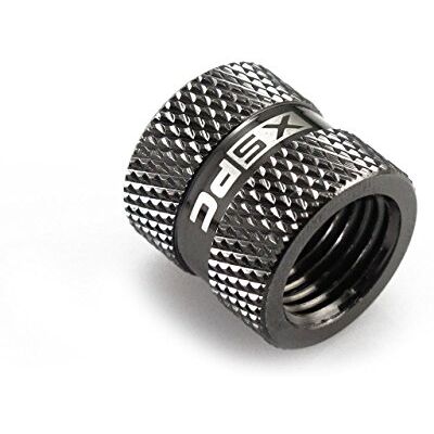 XSPC G1/4" 18mm Raccordo femmina a femmina Chromo nero V2 XSPC G1/4" 18mm Raccordo femmina a femmina Chromo nero V2