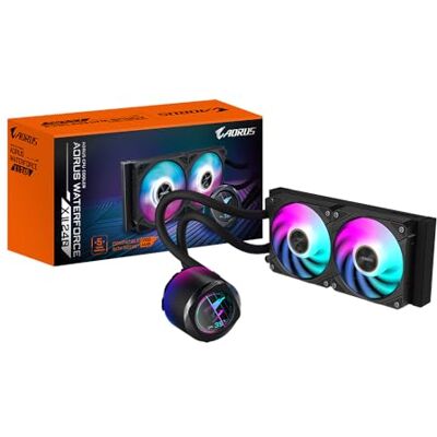 Gigabyte AORUS WATERFORCE X II 240 Raffreddamento a liquido per CPU AIO 2x ventole ARGB da 120 mm, LCD a colori, DAISY-CHAIN, compatibile con Intel LGA 1851 e AMD AM5 Gigabyte AORUS WATERFORCE X II 240 Raffreddamento a liquido per CPU AIO 2x ventole ARGB da 120 mm, LCD a colori, DAISY-CHAIN, compatibile con Intel LGA 1851 e AMD AM5