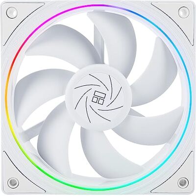 Thermalright TL-S12W Ventola di raffreddamento per CPU PWM, potenza luminosa con telaio fine, connettore PWM a 4 pin con telaio ARGB, velocità 1500 giri/min ventola di raffreddamento PC (120 mm Thermalright TL-S12W Ventola di raffreddamento per CPU PWM, potenza luminosa con telaio fine, connettore PWM a 4 pin con telaio ARGB, velocità 1500 giri/min ventola di raffreddamento PC (120 mm