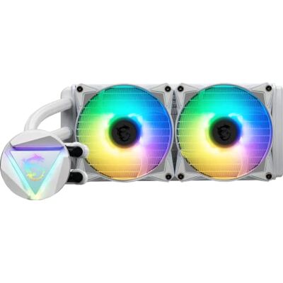 MSI MAG CORELIQUID 240R V2 Kit AIO per raffreddamento ad acqua CPU bianco, testa rotante ARGB Waterblock, pompa radiatore integrata, tubi anti-evaporazione, compatibile con AMD e Intel MSI MAG CORELIQUID 240R V2 Kit AIO per raffreddamento ad acqua CPU bianco, testa rotante ARGB Waterblock, pompa radiatore integrata, tubi anti-evaporazione, compatibile con AMD e Intel